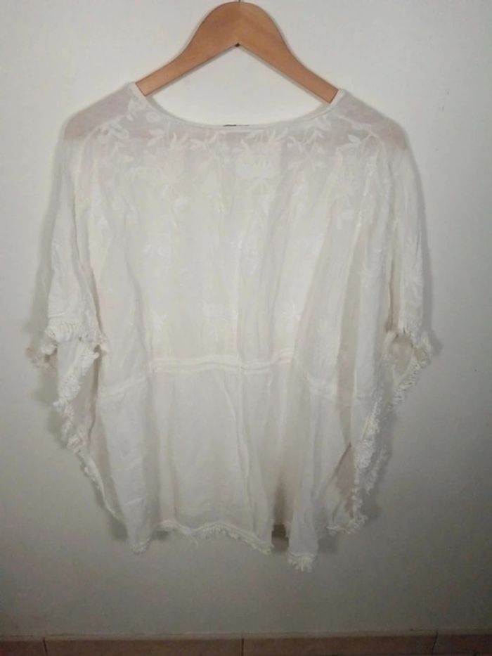 C18 poncho blanc Made in Italy L - photo numéro 2
