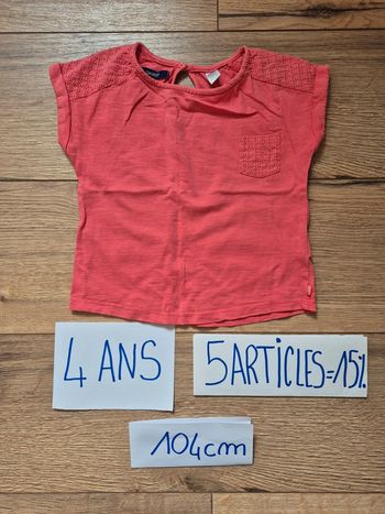 Tee-shirt manche courte été okaïdi poche brodé