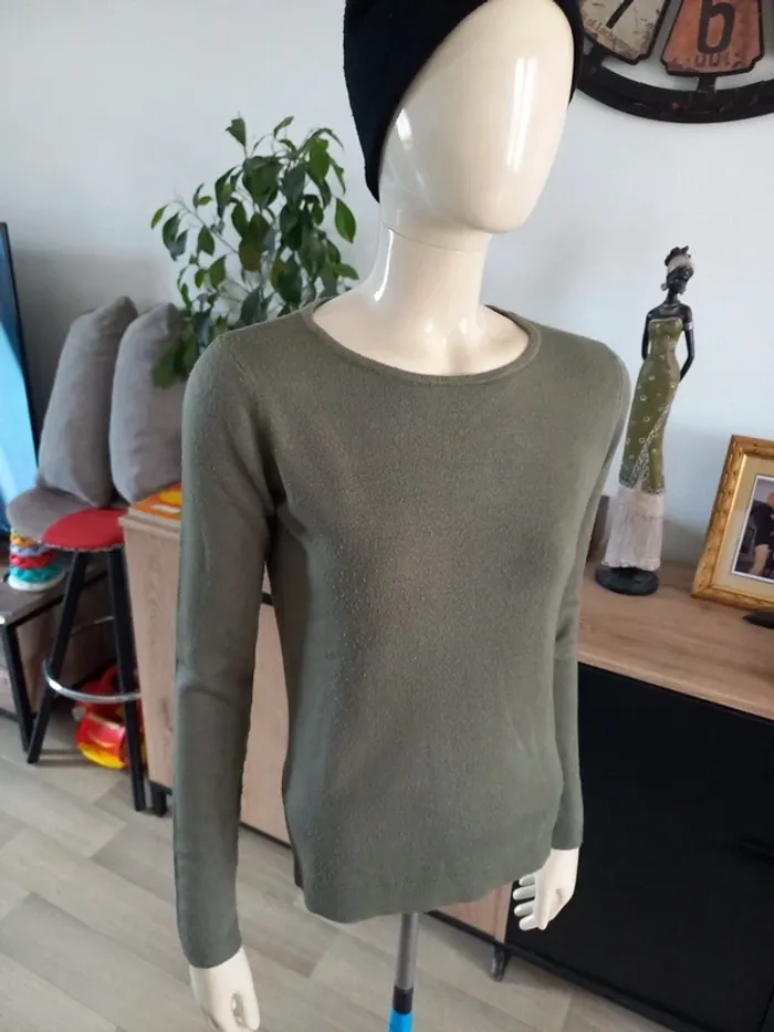 Pull femme kaki XS - photo numéro 2