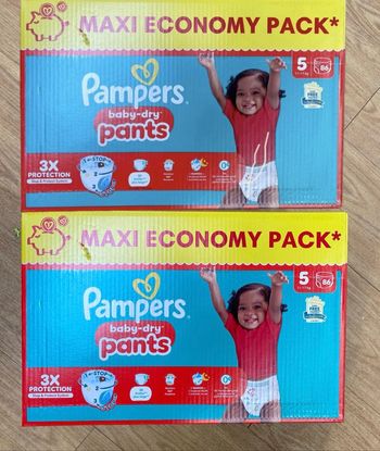 172 couches culotte taille 5 Pampers baby dry Pants