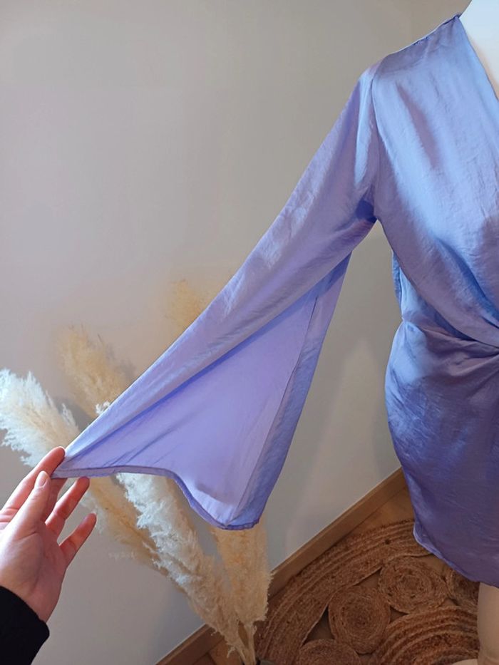 Robe courte satinée couleur Lilas Fashion Nova taille S 36 . - photo numéro 6