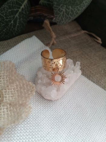 Bague bohème pendentif soleil