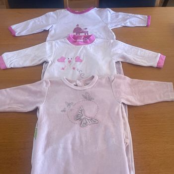 3 pyjama velours fille 18 mois