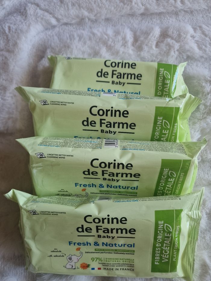 Lot de 4 paquets de 56  lingettes fresh&Natural