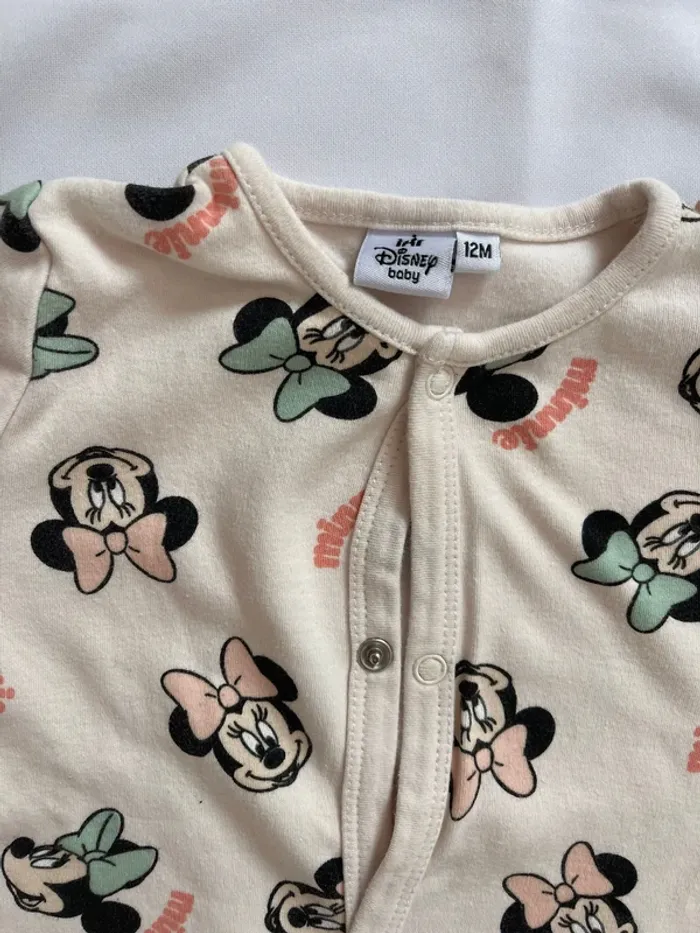 Pyjama bébé fille Disney Baby – Taille 12 mois – Motif Minnie - photo numéro 3