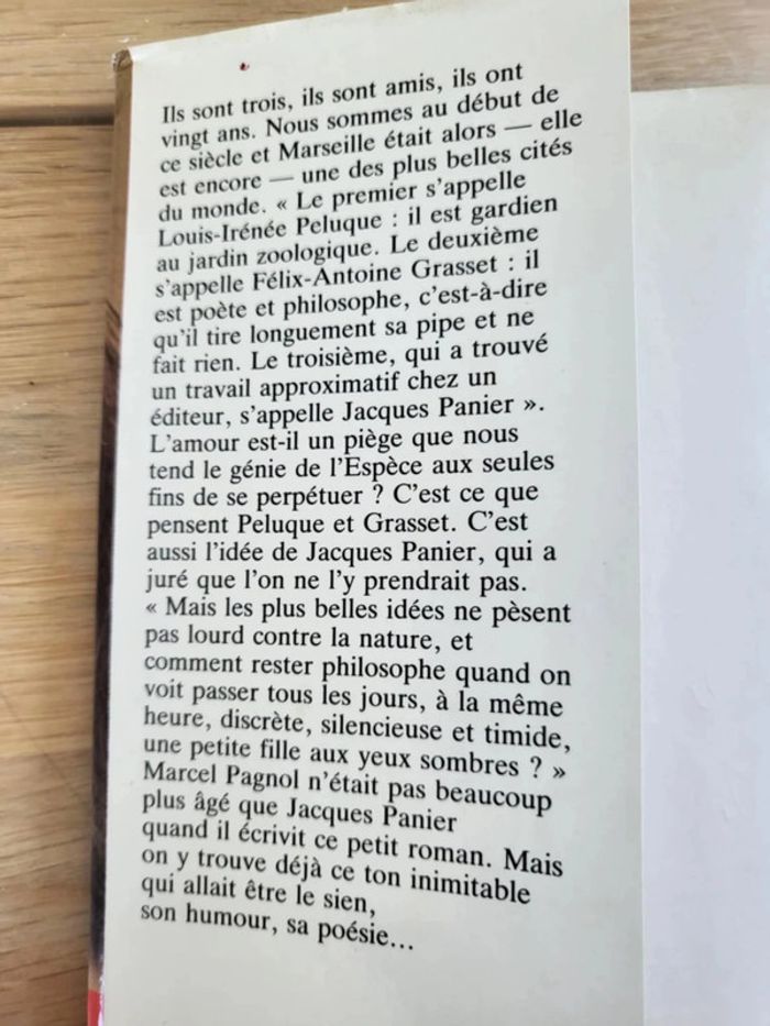 Livre La petite fille aux yeux sombres de Marcel Pagnol édition 1984 - photo numéro 4