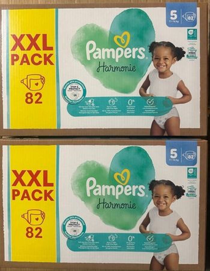 Lot de 02 cartons Pampers T4 Harmonie xxl