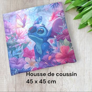Housse de coussin stitch disney