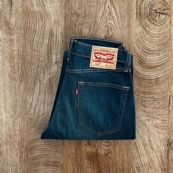 Jean/pantalon Levi's 512 Slim Taper bleu reconditionné, homme, taille : W 32 (42 taille française)