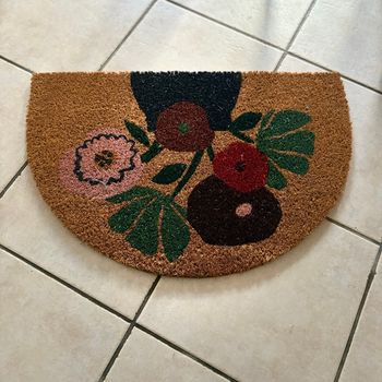 Tulipa - Paillasson en fibre de coco multicolore 40x60