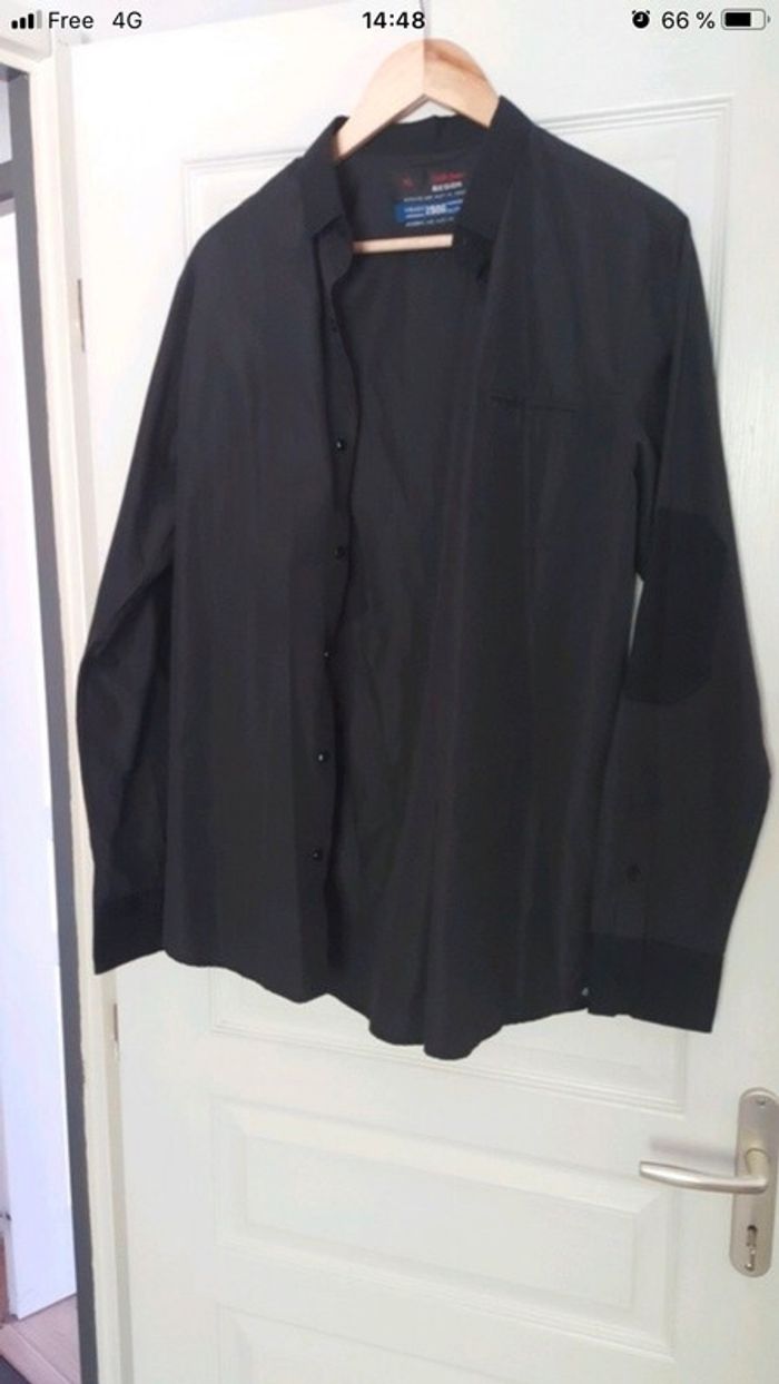 Chemise noire homme taille XL