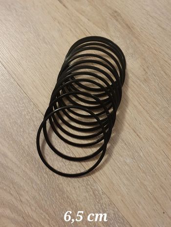 Bracelets en verre du Népal noirs