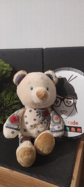 doudou ours peluche tatoo beige jaune simba toys nicotoy rose rouge bleu Fleur