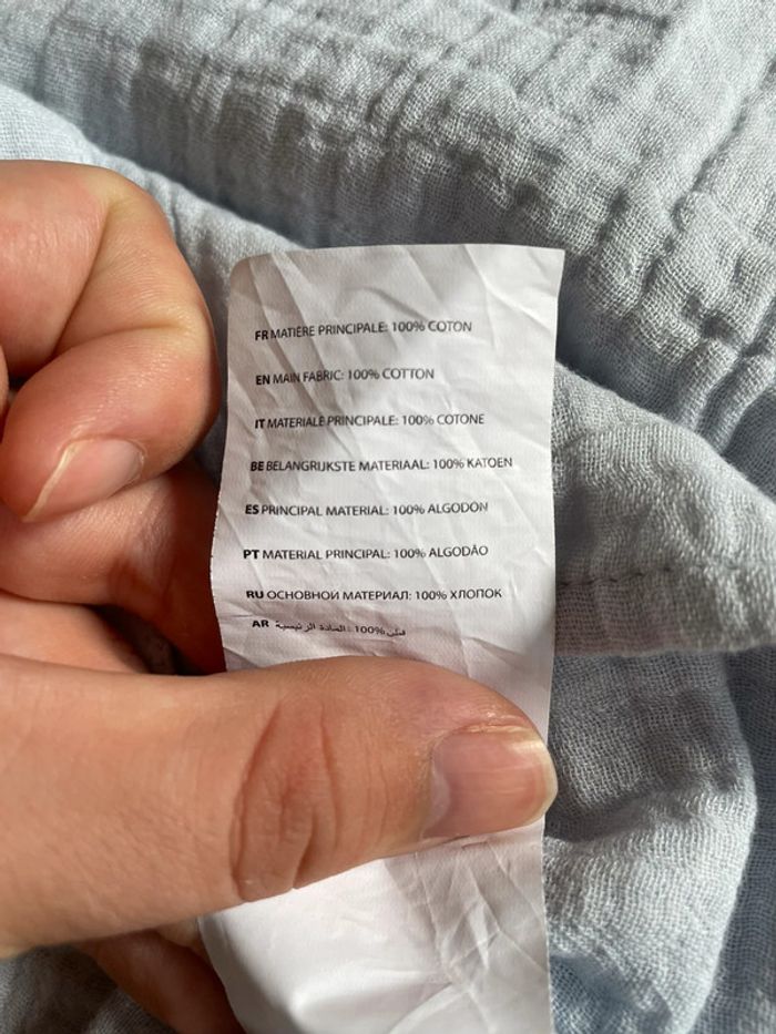 Chemise bleue manches courtes crop Jennyfer taille M neuf avec étiquette - photo numéro 4