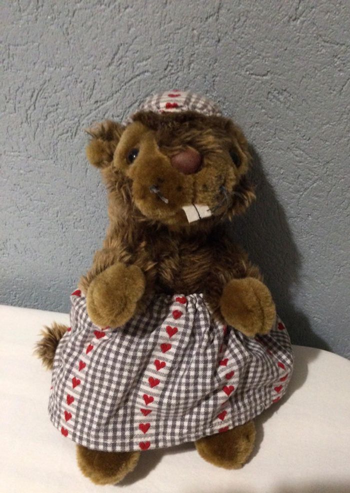 Peluche marmotte 25 cm