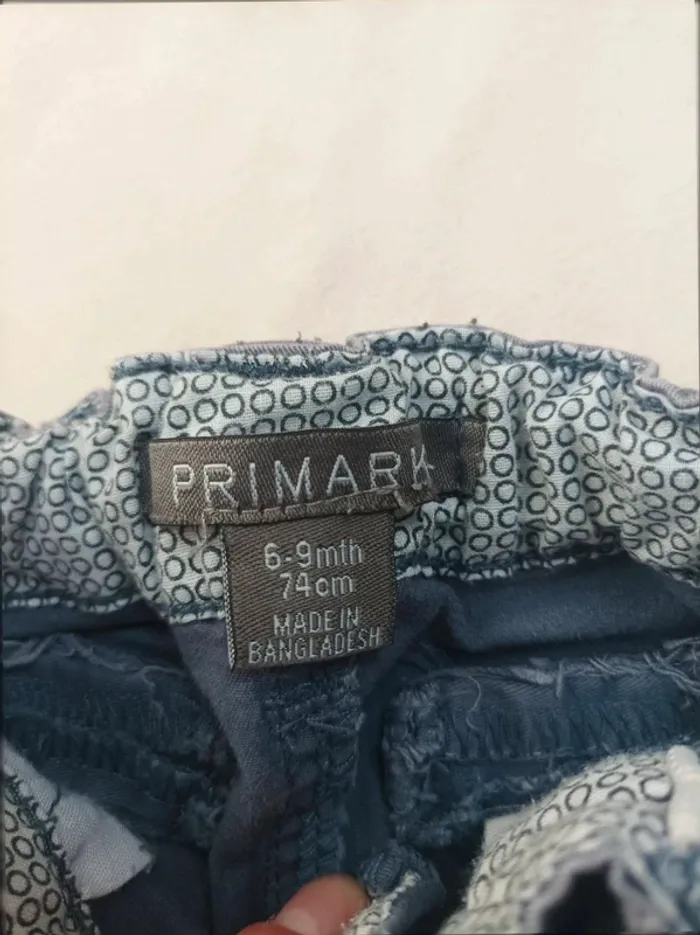 Pantalon chino bleu pétrole Primark garçon 12 mois - photo numéro 3