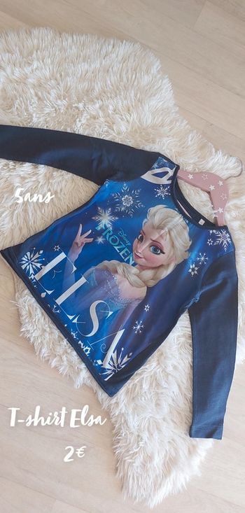 T-shirt reine des neiges 5 ans
