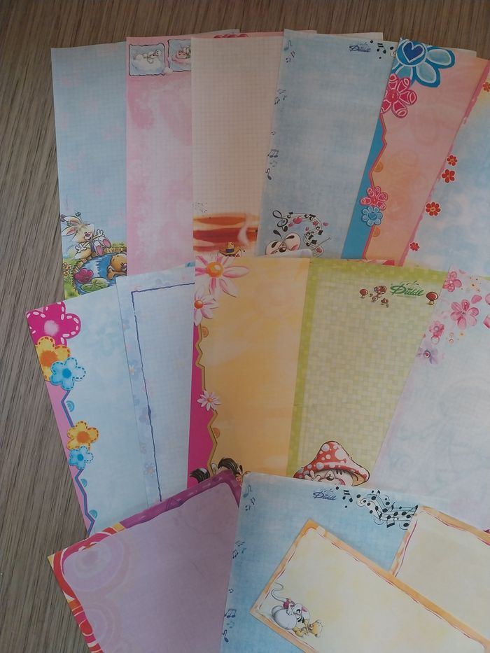 Lot de 14 Feuilles Diddl A4 + 1 Enveloppe Assortie Vintage - photo numéro 3