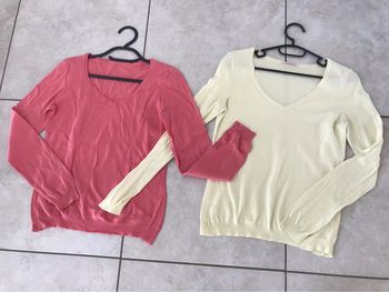 2 pulls fins camaïeu 38