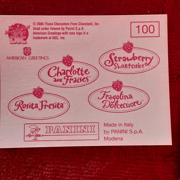 🍓 Lot de 8 stickers Charlotte aux fraises panini - photo numéro 2