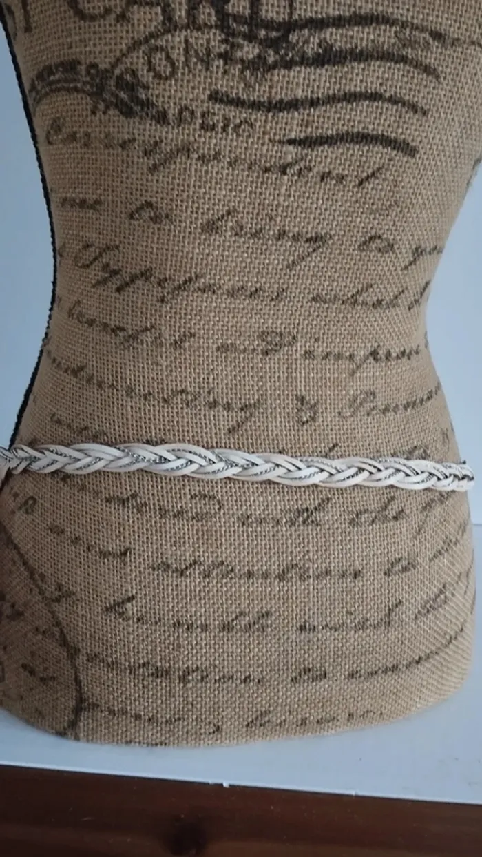 Ceinture fine beige chaînette 95 cm femme - photo numéro 6