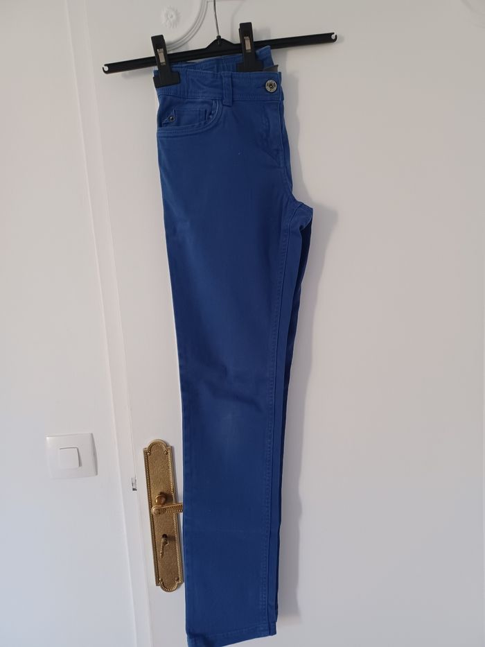 Jeans couleur bleu dur électrique bilook 14 ans - photo numéro 2