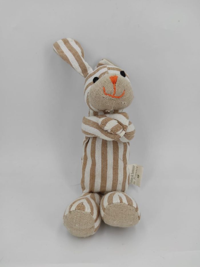 Peluche Doudou Lapin Chien Rayé Nature & Senteurs