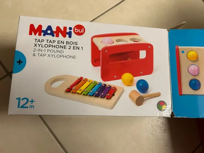 Tap tap xylophone 2 en 1 en bois Manibul Oxybul - photo numéro 3