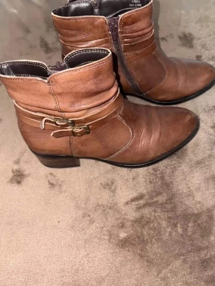 Bottines marrons femme Ateliers mégis taille 36 en très bon état - photo numéro 8