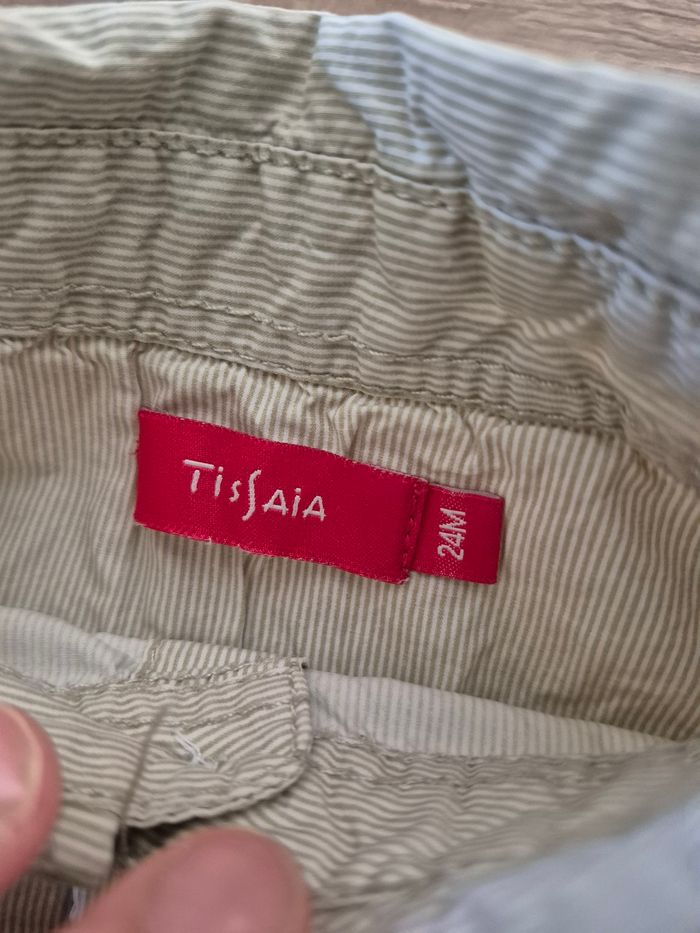 Chemise beige à rayures Tissaia 24 mois - photo numéro 3