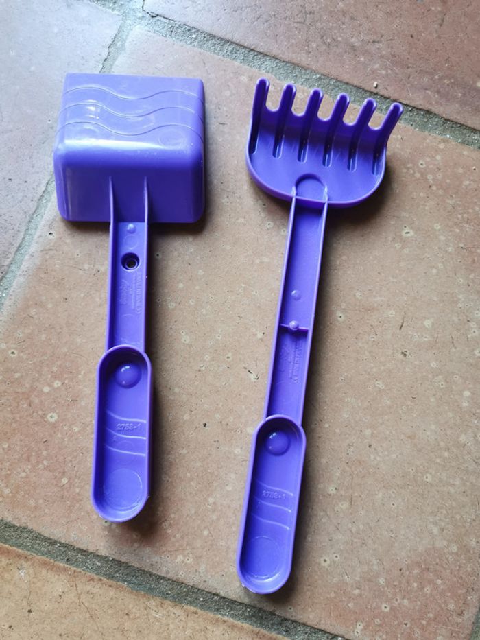 Jeu de plage enfant pelle et rateau violets Smoby - photo numéro 5