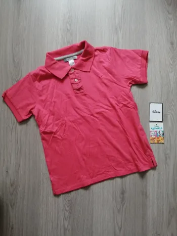 Tee-shirt Polo rose avec détails aux manches / domyos / (8ans)