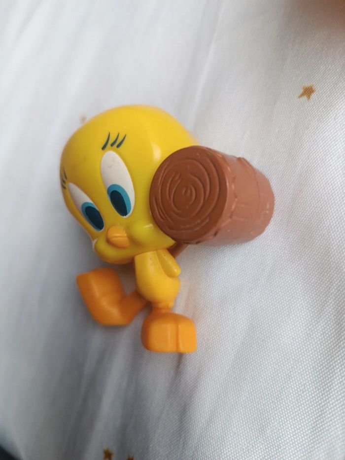 Peluche plush titi Grosminet allongé couché Looney Tunes toons figurine massue masse marteau - photo numéro 4