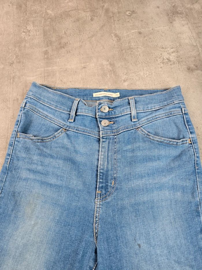 Jean levi's mile high super skinny bleu femme taille haute taile 30 bon état - photo numéro 7