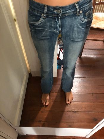 Jean strech bleu délavé