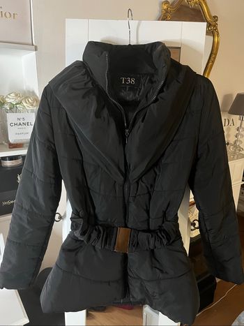 Manteau noir ceinture T38 TBE ❄️