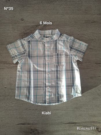 🌷N°35🌷Chemise Courtes Manches - Kiabi - 6 Mois🌷