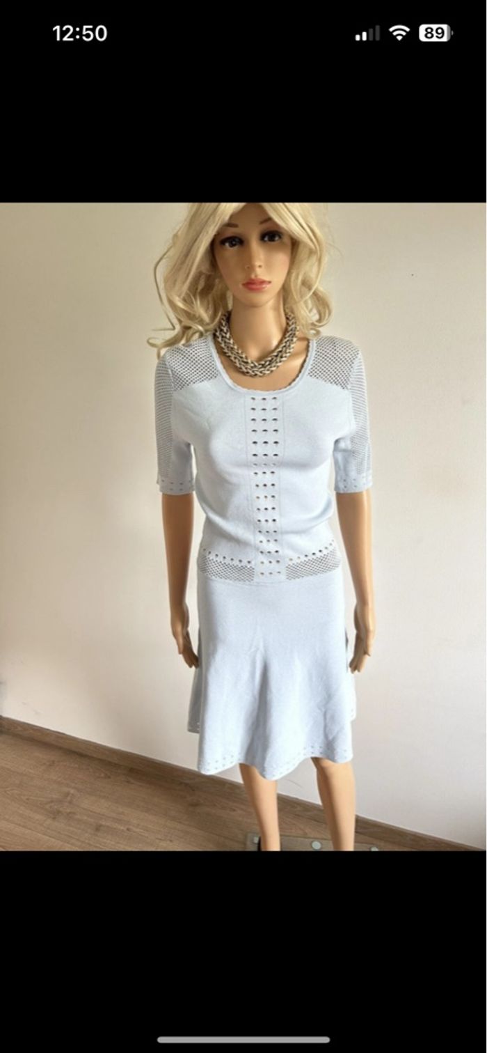 Robe bleue claire neuve à manches courtes Morgan taille XS (valeur 80€)