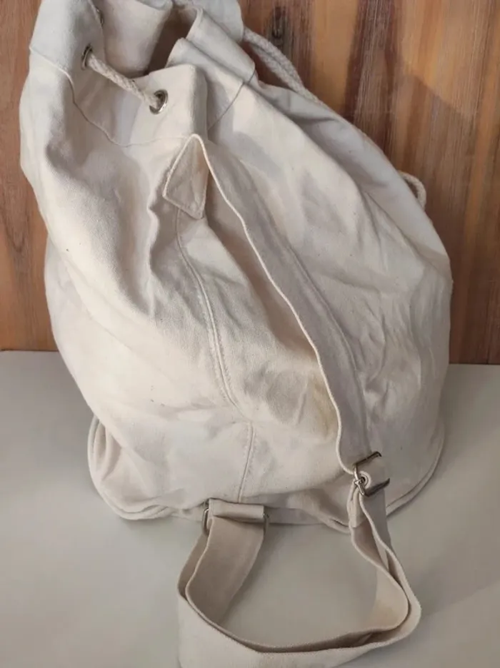 Sac seau crème poisson bordeaux / Cacharel - 35×30cm - photo numéro 4