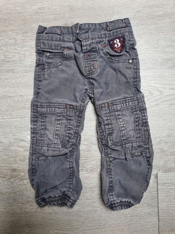 Tape à l'Œil (TAO) Pantalon cargo gris bébé 18 mois Tres Bonne Etat