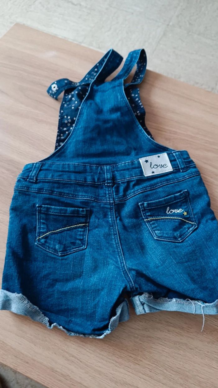 Salopette short en jean - photo numéro 4