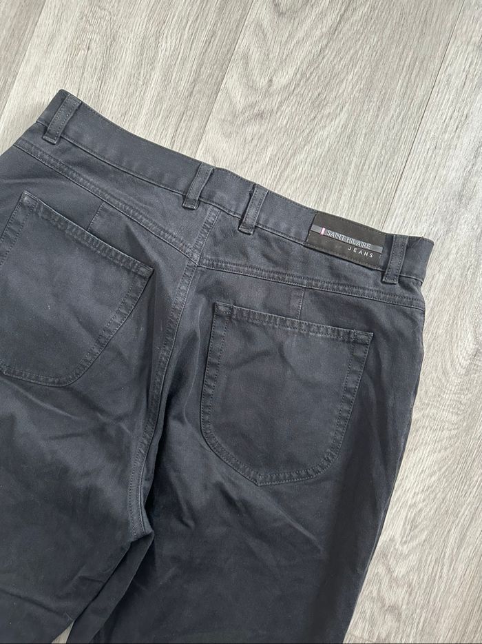 Jean denim taille haute noir Saint Hilaire Vintage T44 XXL - photo numéro 5