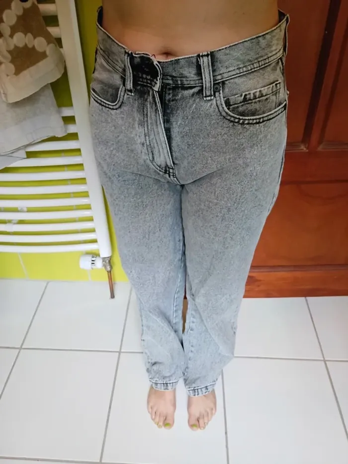 Jeans femme gris Baggy FSBN - photo numéro 2