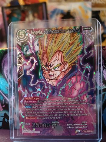 Dragon Ball Card game Vegeta, confrontation suprême Rare BEL