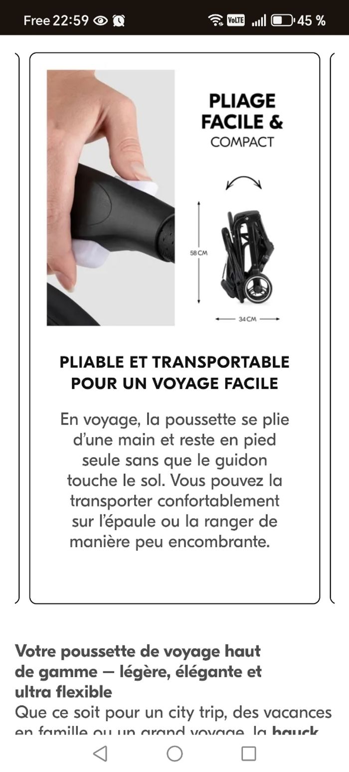 Poussette Neuve et garantie hauck travel n care plus - photo numéro 7