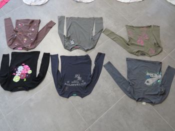 6 T-shirt fille manche Longue 10 ans
