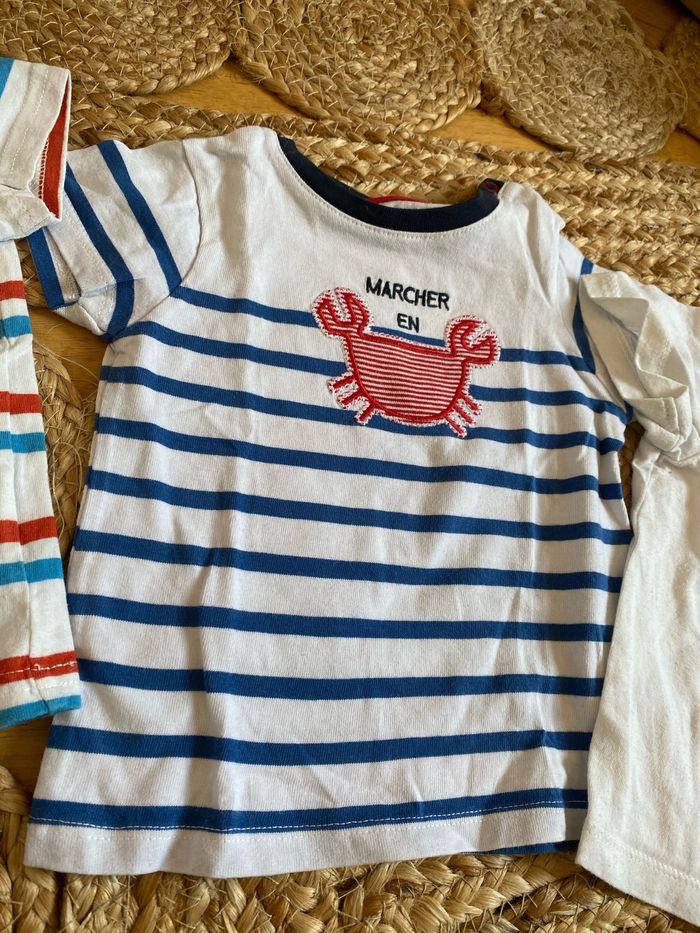 Lot été six mois barboteuse et T-shirt obaibi short H&M - photo numéro 3