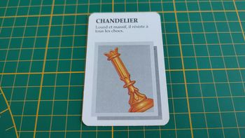 Carte Chandelier pièce détachée jeu de société Super Cluedo Parker #B43