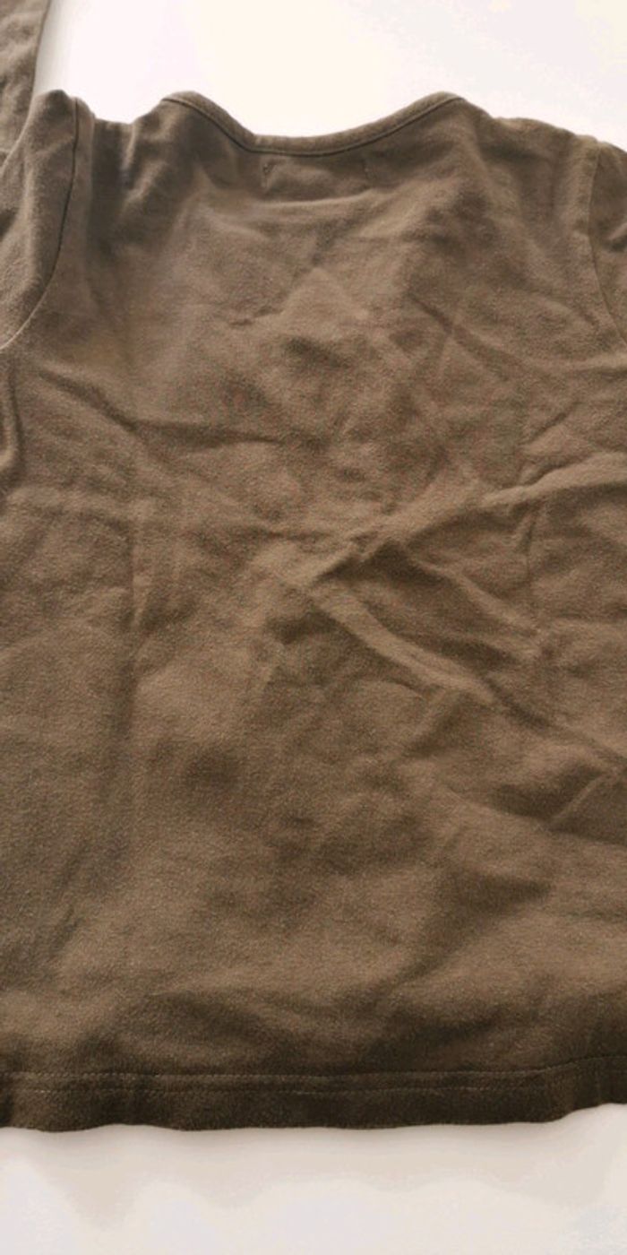 Tee-shirt ML fille 4 ans vert kaki salso Bamba - photo numéro 4
