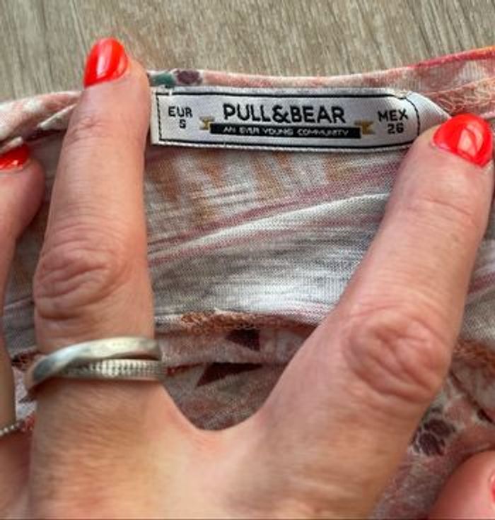 Haut débardeur abricot pull&bear taille S en excellent état - photo numéro 3